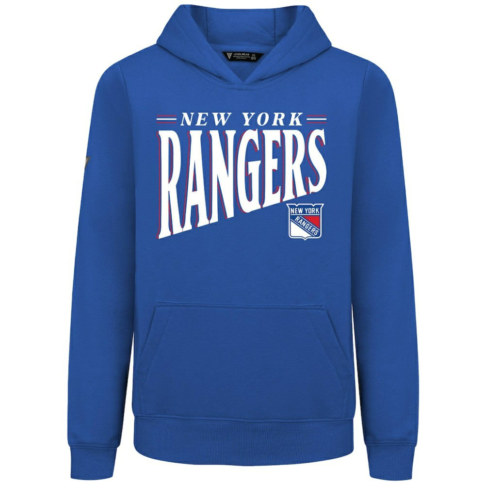 New York Rangers Levelwear Youth Jr Podium Tally Pullover Hoodie - Royal Hoodies