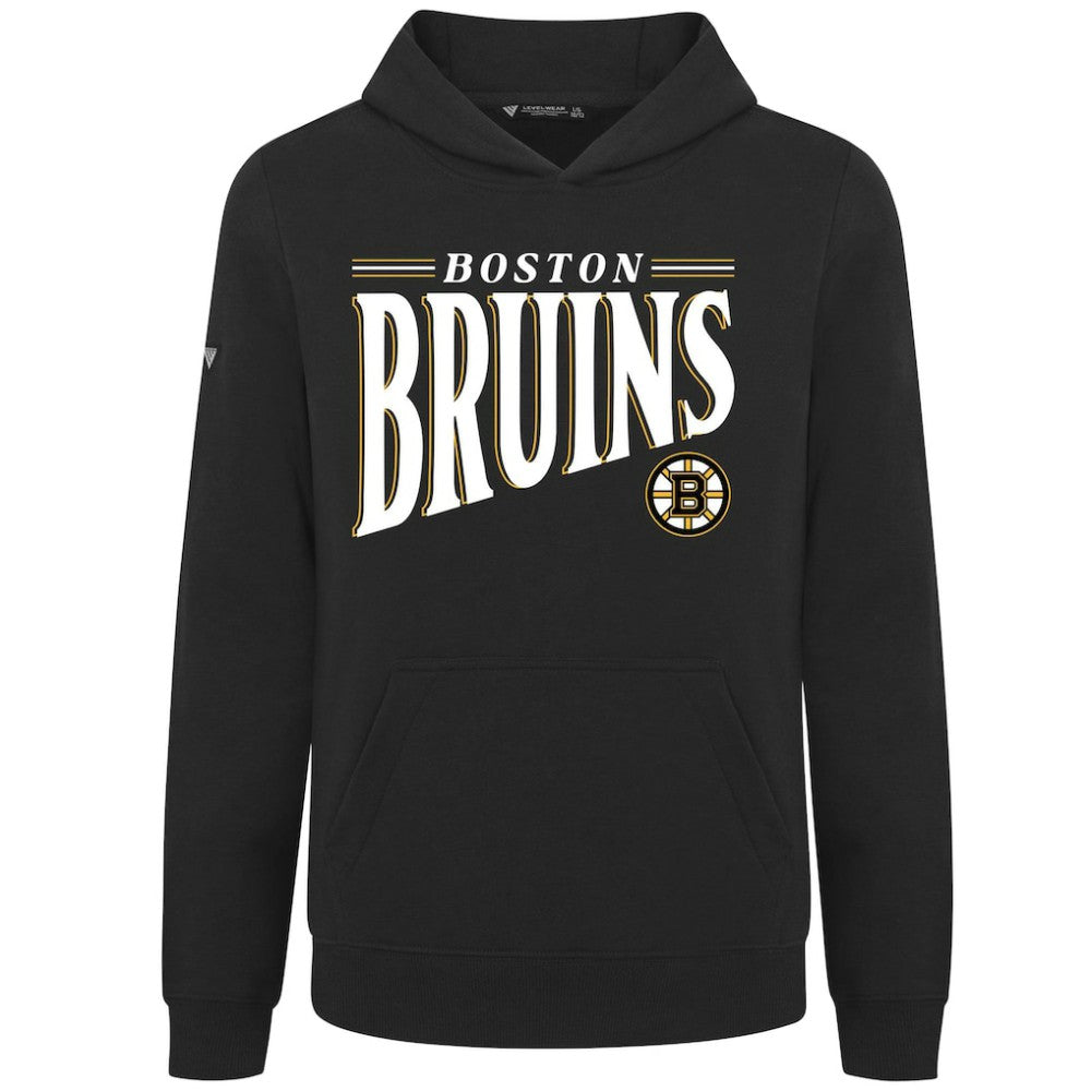 Boston Bruins Levelwear Youth Jr Podium Tally Pullover Hoodie - Black Hoodies