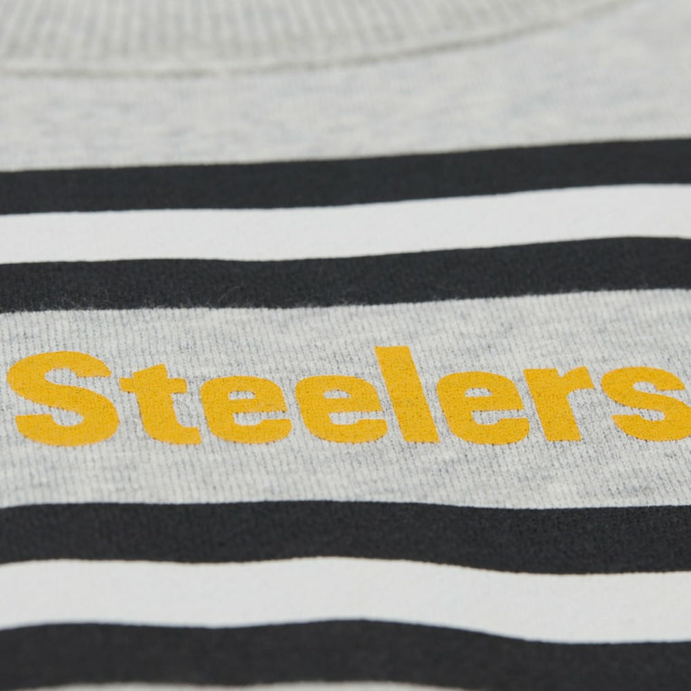 Pittsburgh Steelers All Over Print Vintage Fleece Crewneck Sweatshirt - Heather Gray outlet