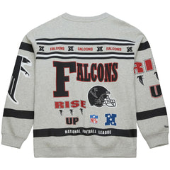 Atlanta Falcons All Over Print Vintage Fleece Crewneck Sweatshirt - Heather Gray online
