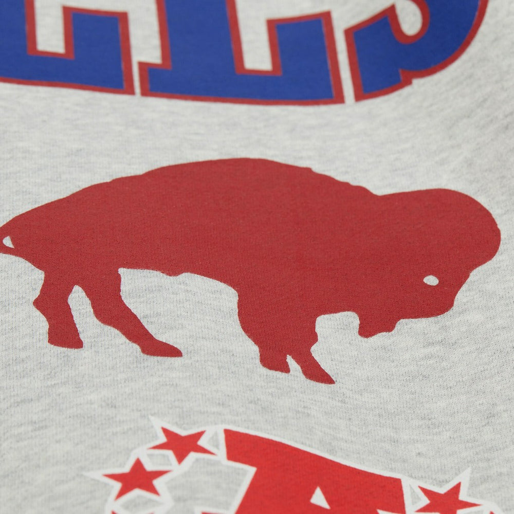 Buffalo Bills All Over Print Vintage Fleece Crewneck Sweatshirt - Heather Gray on sale