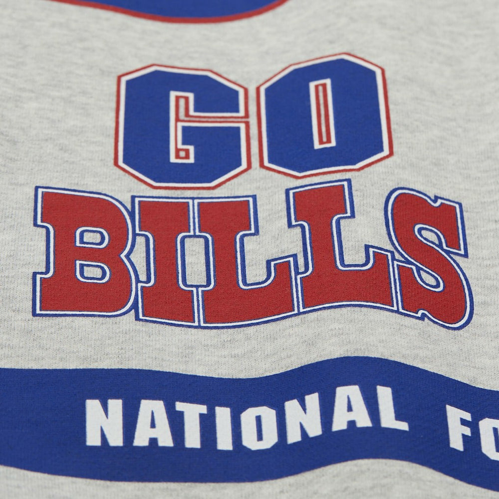 Buffalo Bills All Over Print Vintage Fleece Crewneck Sweatshirt - Heather Gray on sale