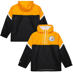 Pittsburgh Steelers Tie Breaker Vintage Logo Lightweight Anorak Half-Zip Windbreaker - Gold/Black outlet