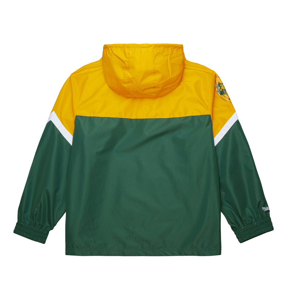 Green Bay Packers Tie Breaker Vintage Logo Lightweight Anorak Half-Zip Windbreaker - Gold/Green sale