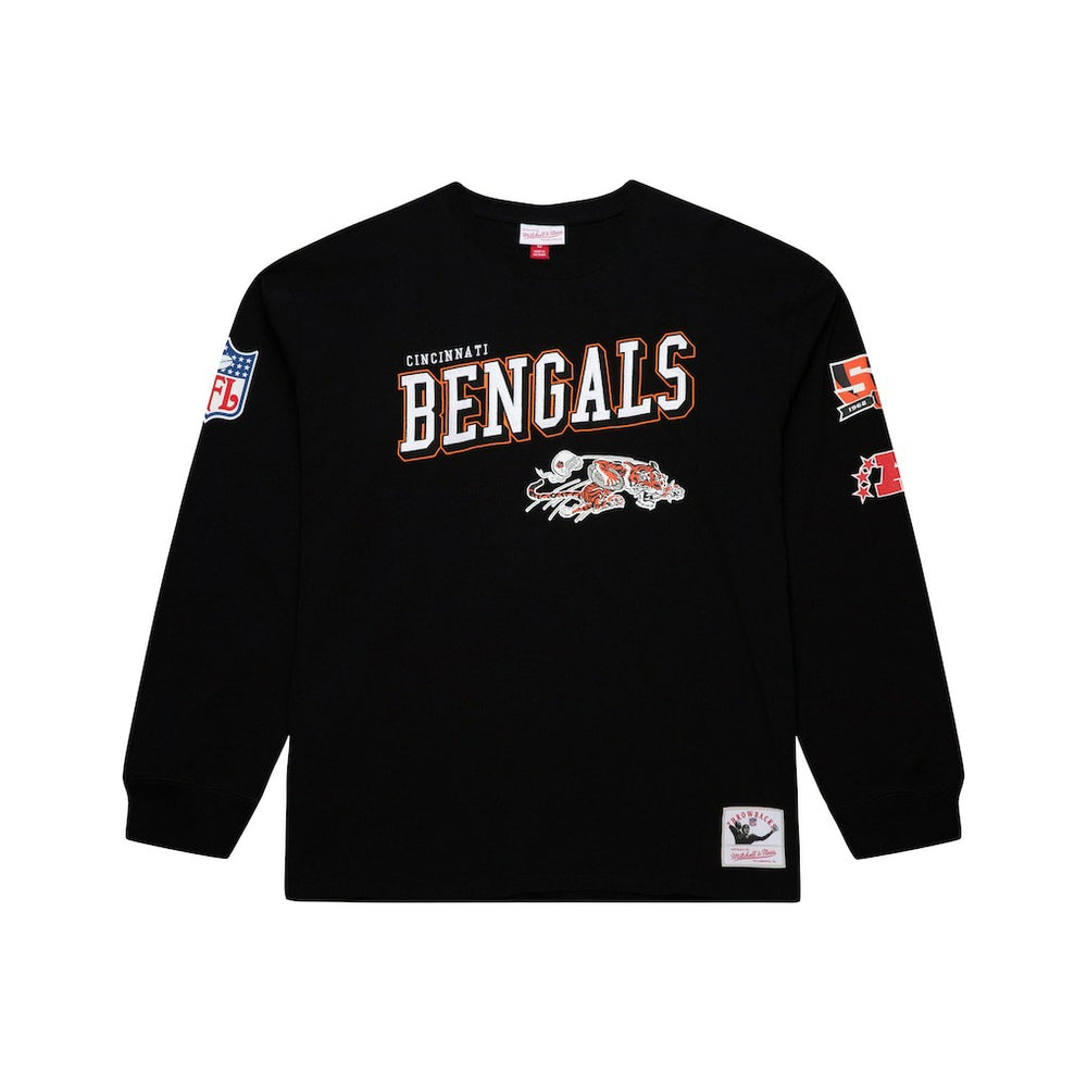 Cincinnati Bengals Training Camp Vintage Logos Long Sleeve T-Shirt - Black sale