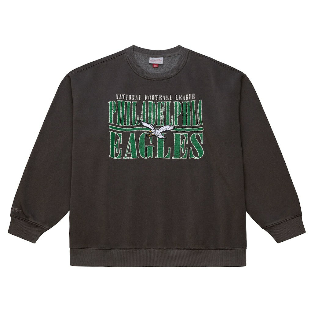 Philadelphia Eagles Downtown Crew Vintage Logo Sweatshirt - Black cheap