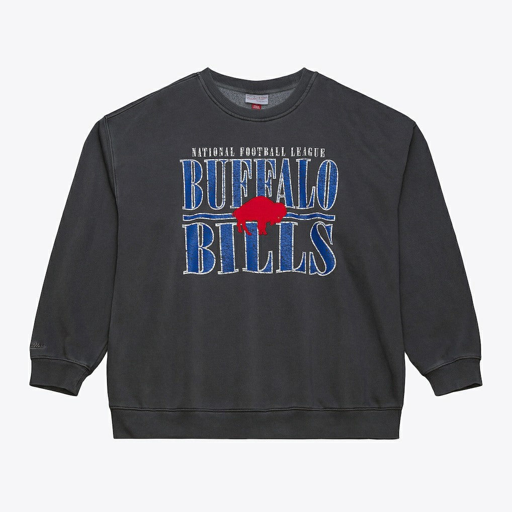 Buffalo Bills Downtown Crew Vintage Logo Sweatshirt - Black cheap