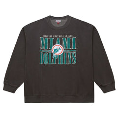 Miami Dolphins Downtown Crew Vintage Logo Sweatshirt - Black cheap