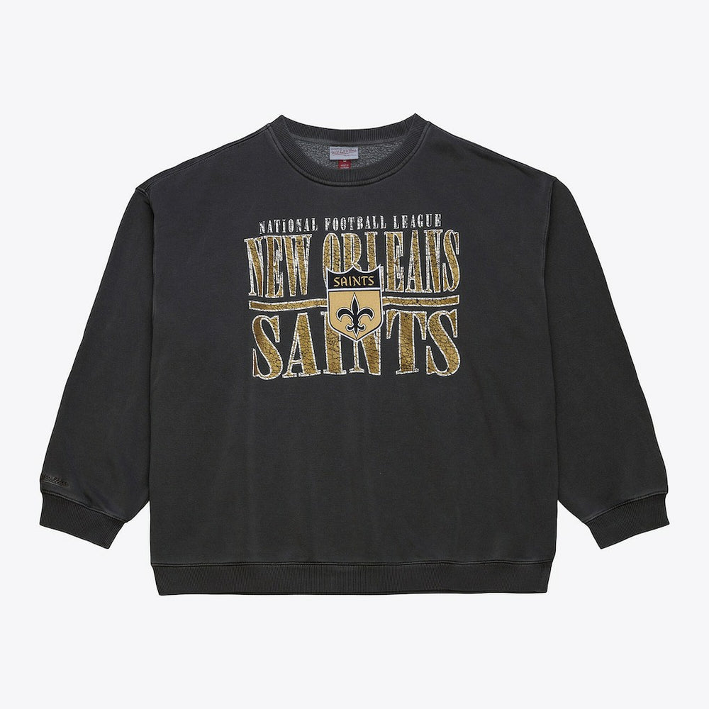 New Orleans Saints Downtown Crew Vintage Logo Sweatshirt - Black for sale