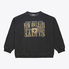 New Orleans Saints Downtown Crew Vintage Logo Sweatshirt - Black for sale