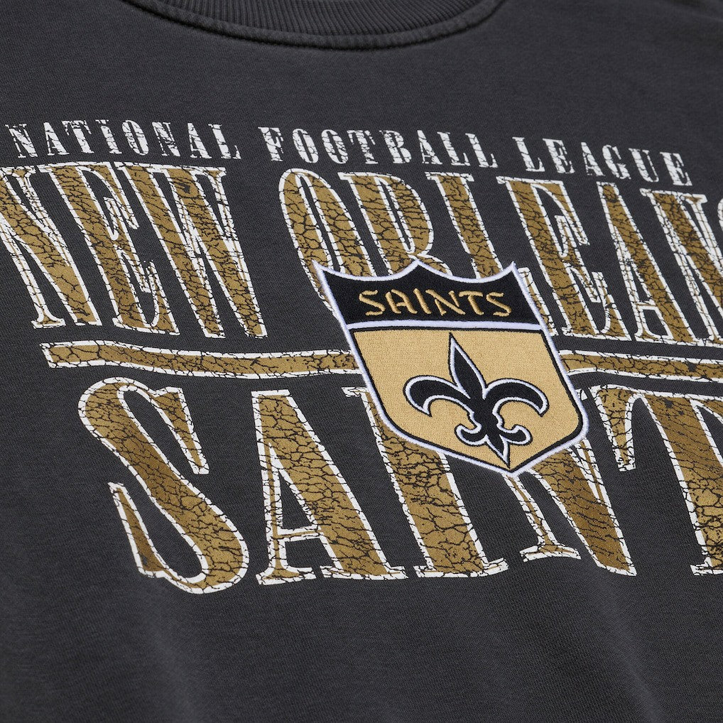 New Orleans Saints Downtown Crew Vintage Logo Sweatshirt - Black for sale