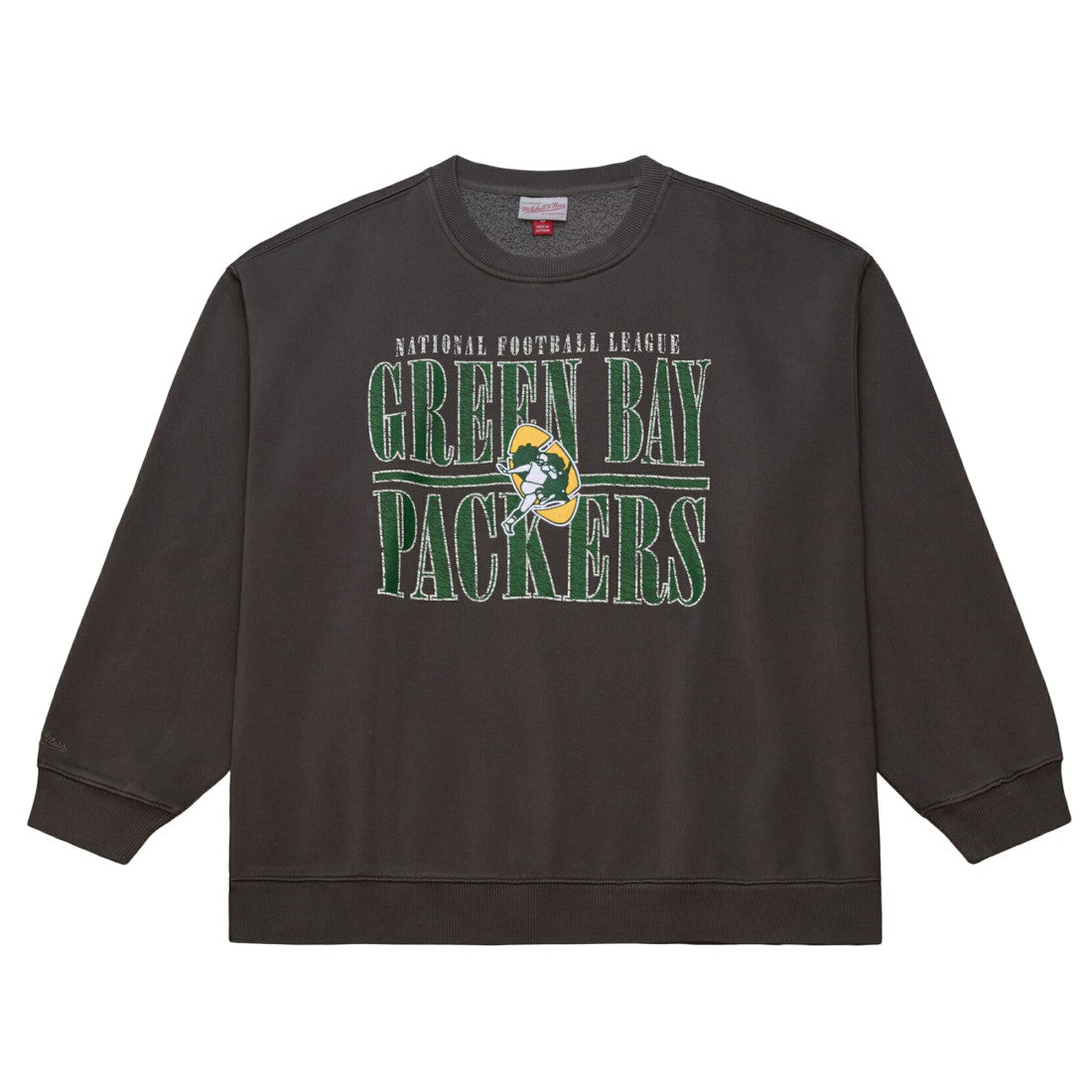 Green Bay Packers Downtown Crew Vintage Logo Sweatshirt - Black sale