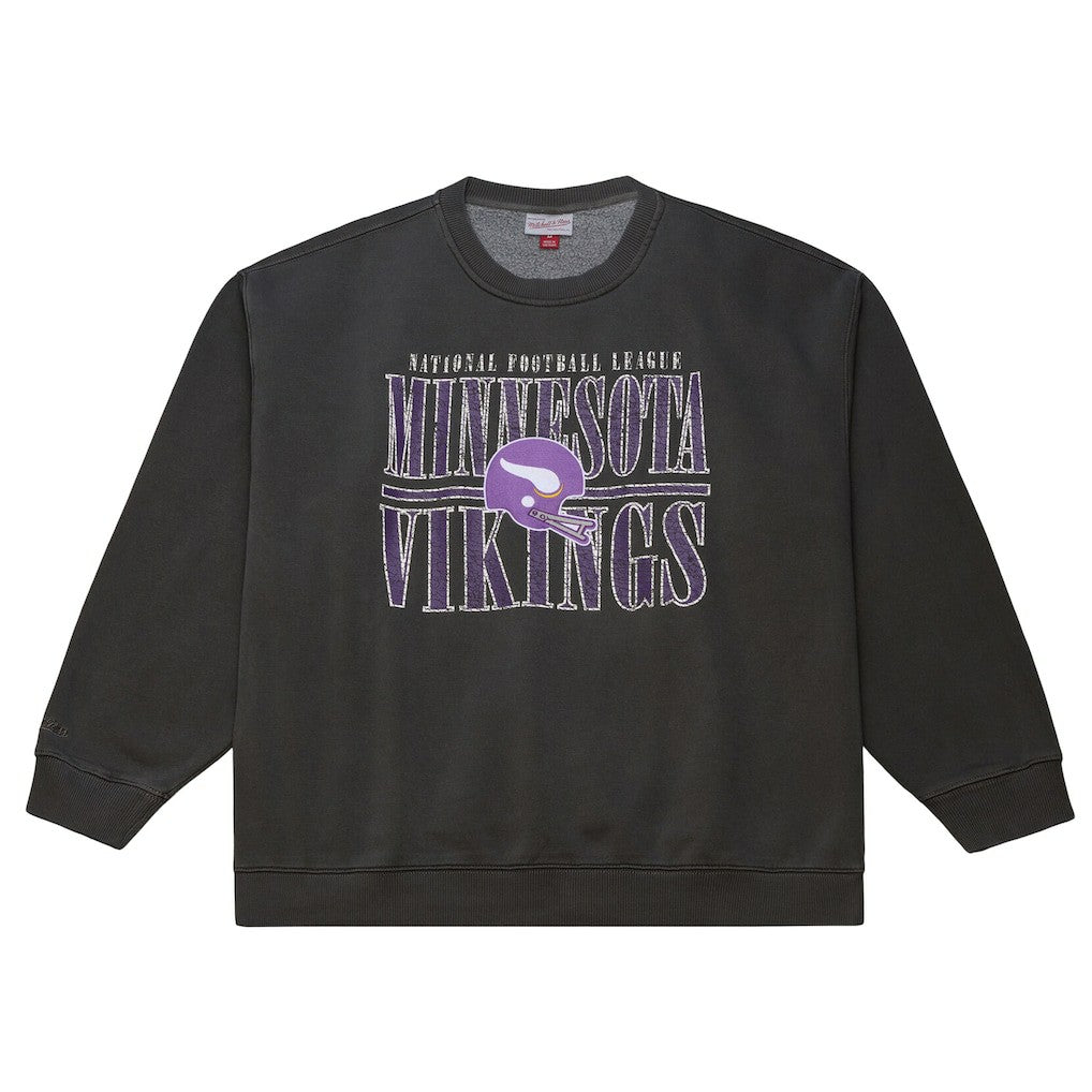 Minnesota Vikings Downtown Crew Vintage Logo Sweatshirt - Black online