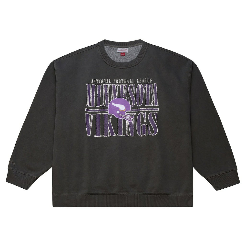 Minnesota Vikings Downtown Crew Vintage Logo Sweatshirt - Black online