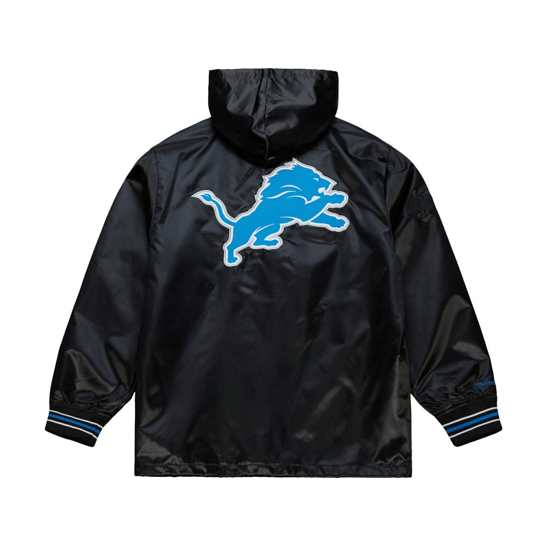 Detroit Lions Downtown Satin Full-Snap Hooded Jacket - Black on sale