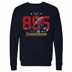 Alexander Ovechkin Washington Capitals 500 Level Number Pullover Sweatshirt - Navy Sweatshirts