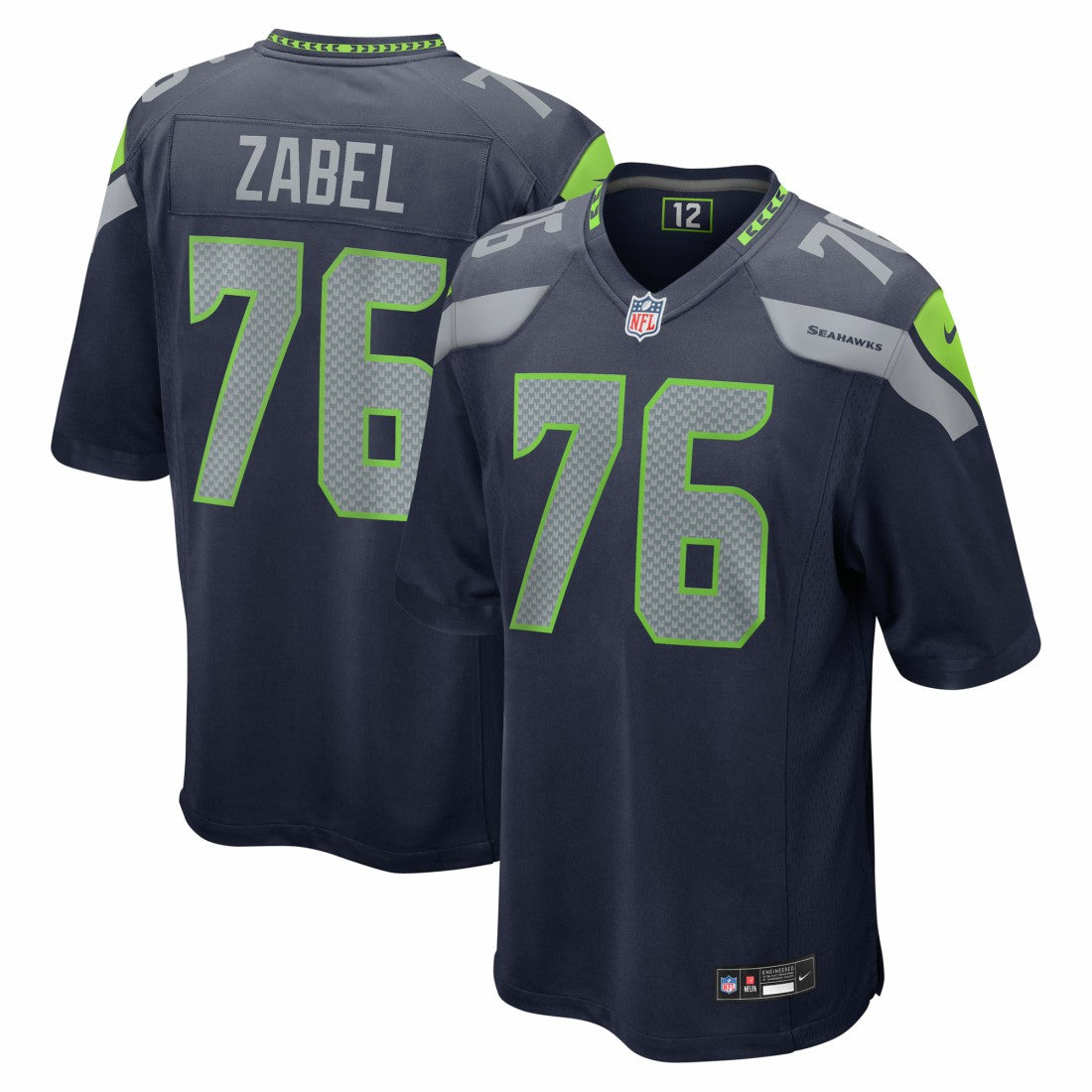 Grey Zabel Seattle Seahawks 2025 NFL Draft First Round Pick Game Jersey - College Navy cheap