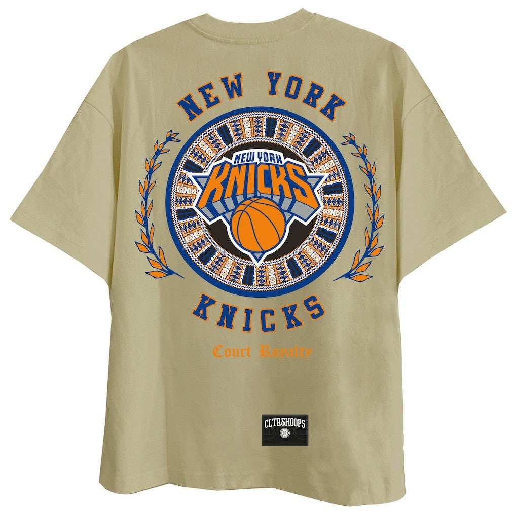 New York Knicks Two Hype Worldwide Collection Premium T-Shirt - Khaki cheap