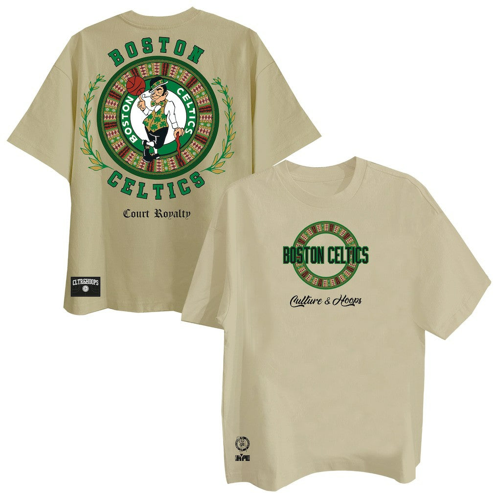 Boston Celtics Two Hype Worldwide Collection Premium T-Shirt - Khaki online
