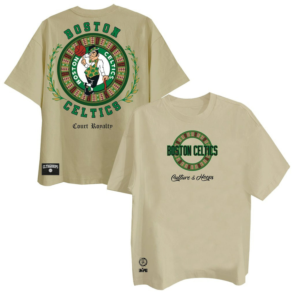 Boston Celtics Two Hype Worldwide Collection Premium T-Shirt - Khaki online