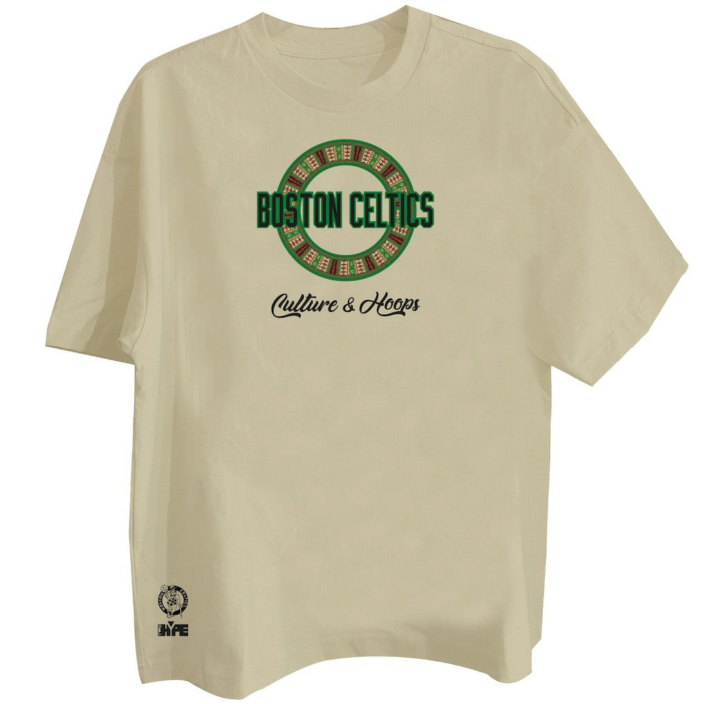 Boston Celtics Two Hype Worldwide Collection Premium T-Shirt - Khaki online