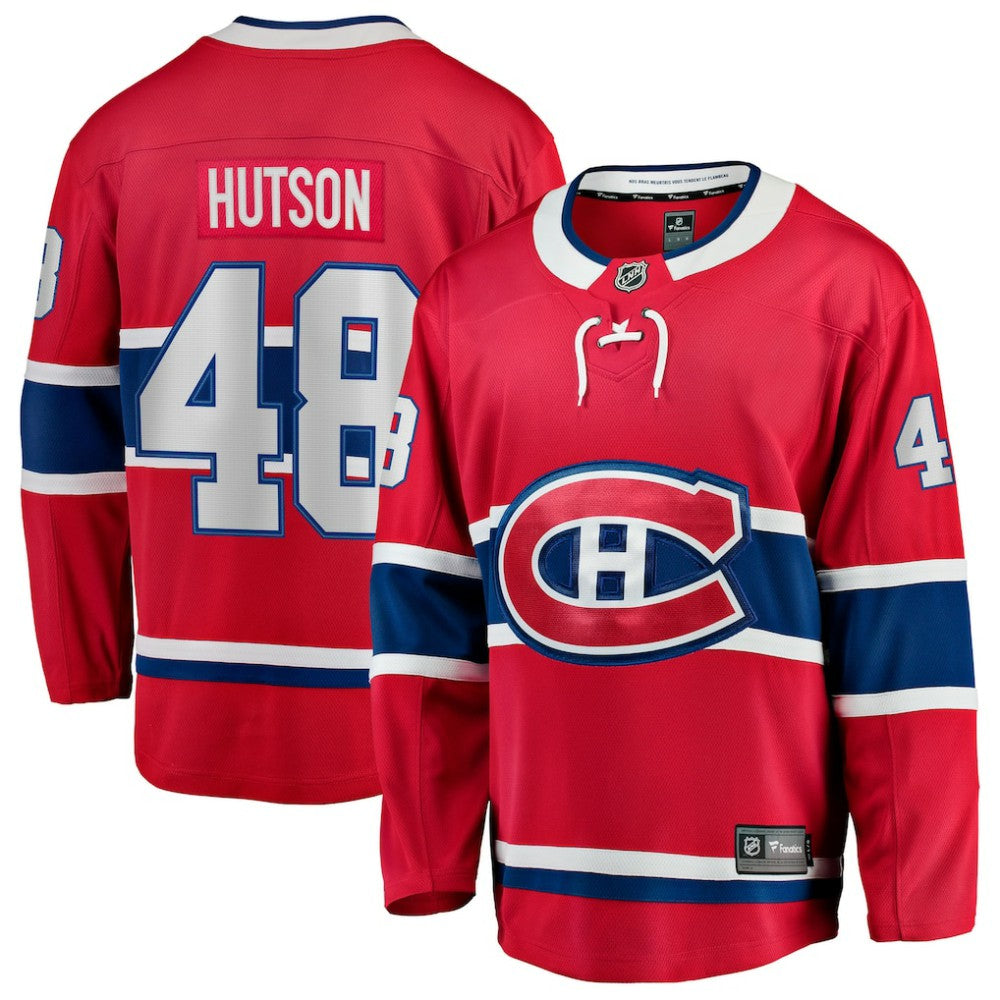 Lane Hutson Montreal Canadiens Fanatics Home Breakaway Jersey - Red Jerseys