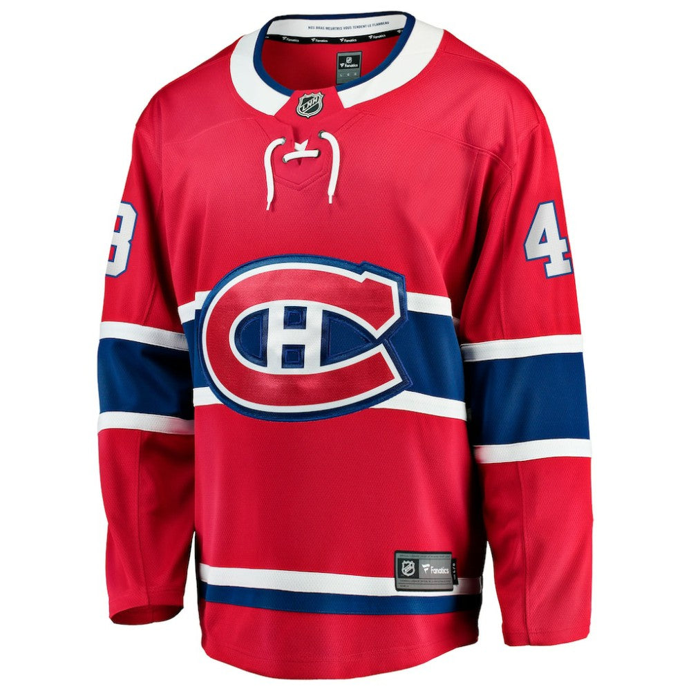 Lane Hutson Montreal Canadiens Fanatics Home Breakaway Jersey - Red Jerseys