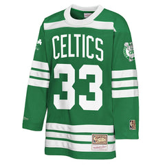 Larry Bird Boston Celtics Youth Maxxed Out 2.0 Fashion Hockey Jersey - Kelly Green on sale