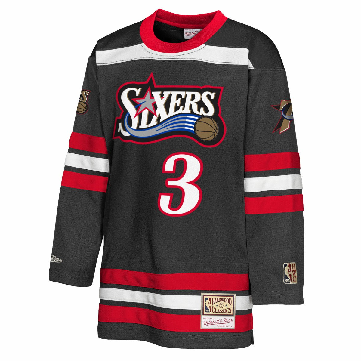 Allen Iverson Philadelphia 76ers Youth Maxxed Out 2.0 Fashion Hockey Jersey - Black cheap