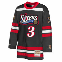 Allen Iverson Philadelphia 76ers Youth Maxxed Out 2.0 Fashion Hockey Jersey - Black cheap