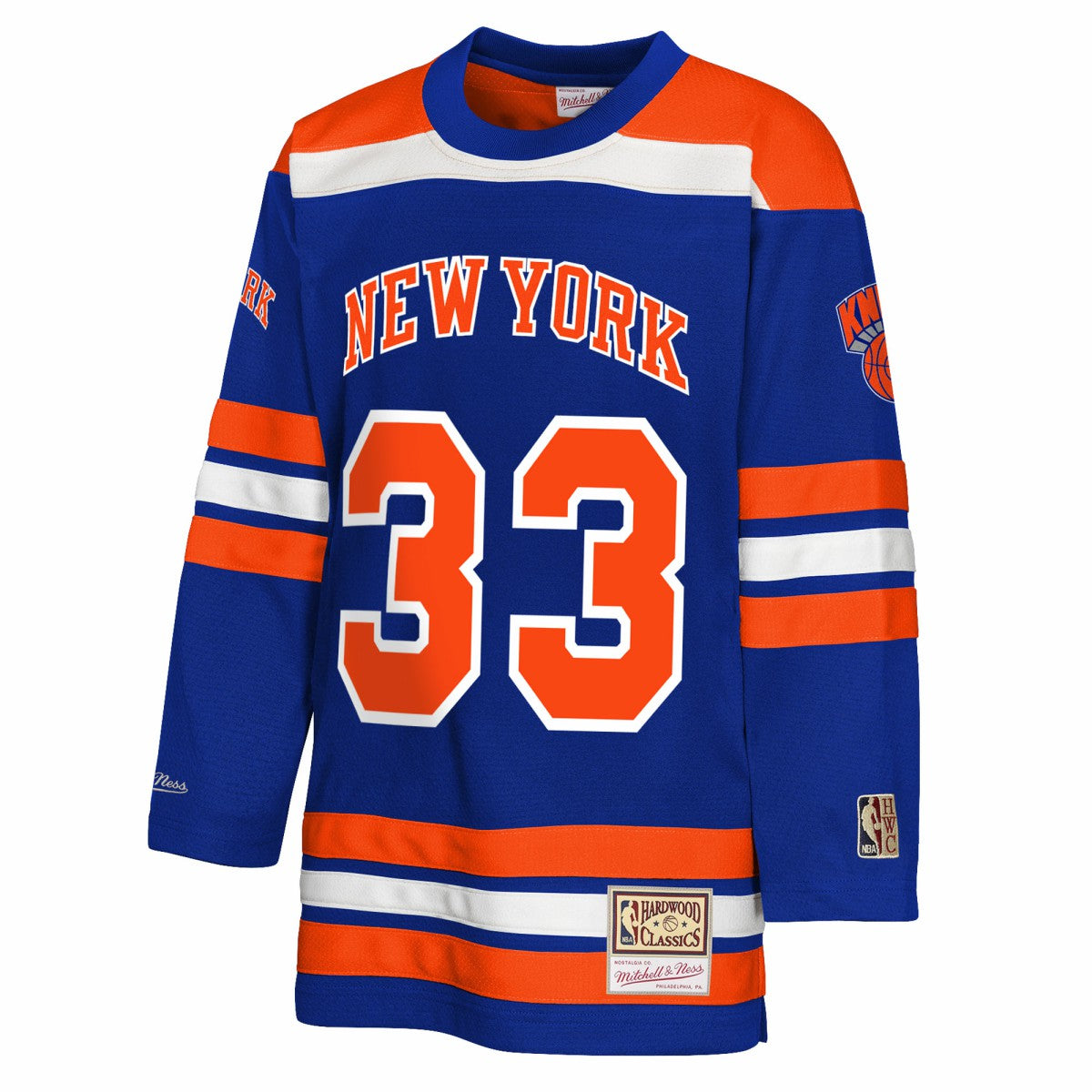 Patrick Ewing New York Knicks Youth Maxxed Out 2.0 Fashion Hockey Jersey - Blue online