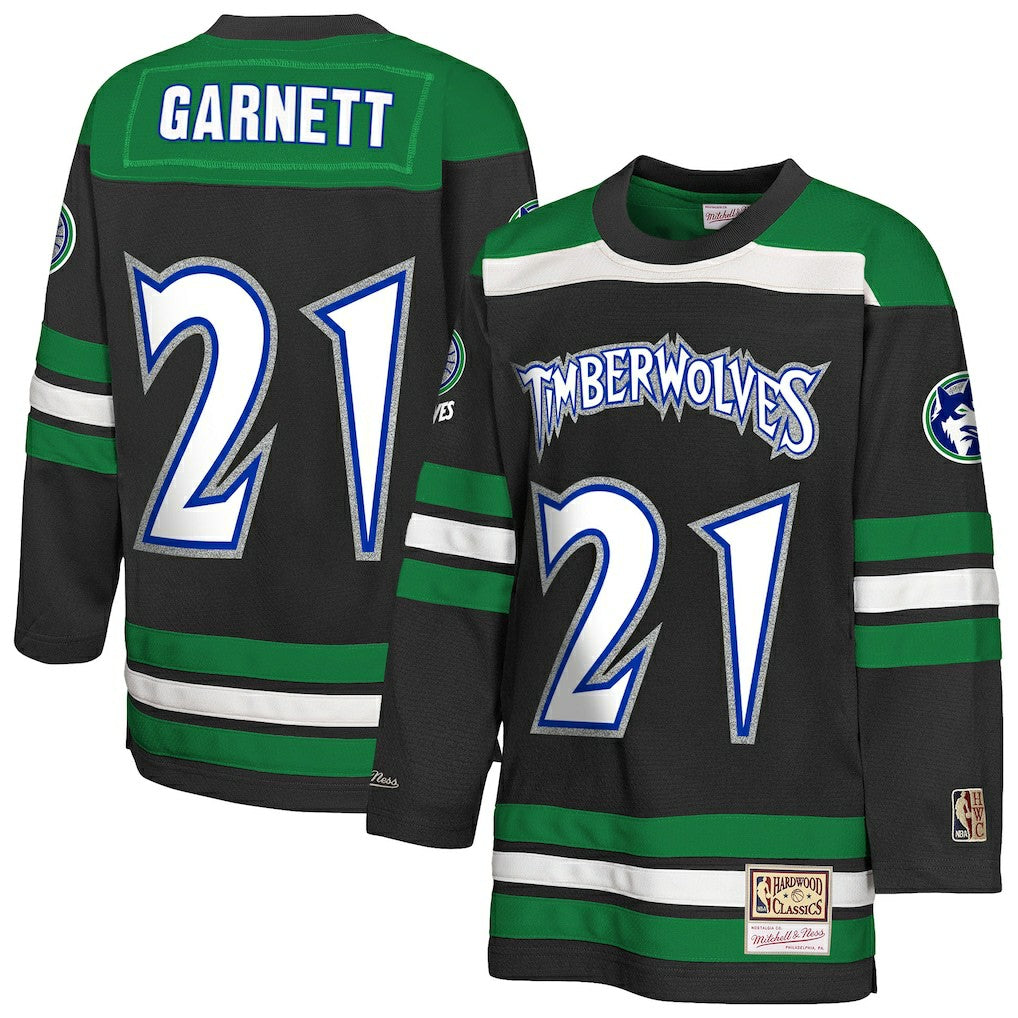 Kevin Garnett Minnesota Timberwolves Youth Maxxed Out 2.0 Fashion Hockey Jersey - Black sale
