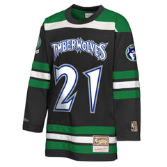Kevin Garnett Minnesota Timberwolves Youth Maxxed Out 2.0 Fashion Hockey Jersey - Black sale