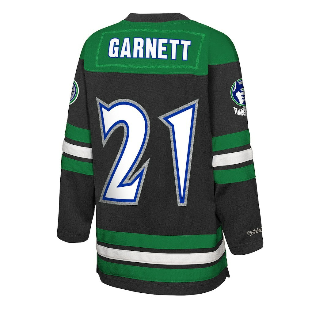 Kevin Garnett Minnesota Timberwolves Youth Maxxed Out 2.0 Fashion Hockey Jersey - Black sale