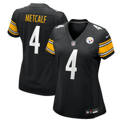 DK Metcalf Pittsburgh Steelers Women's Team Game Jersey - Black for sale