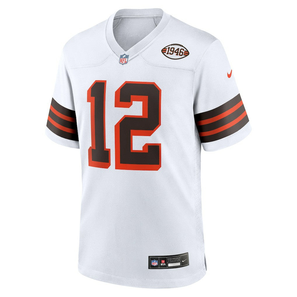 Shedeur Sanders Cleveland Browns 2025 NFL Draft 2nd Alternate Game Jersey - White outlet