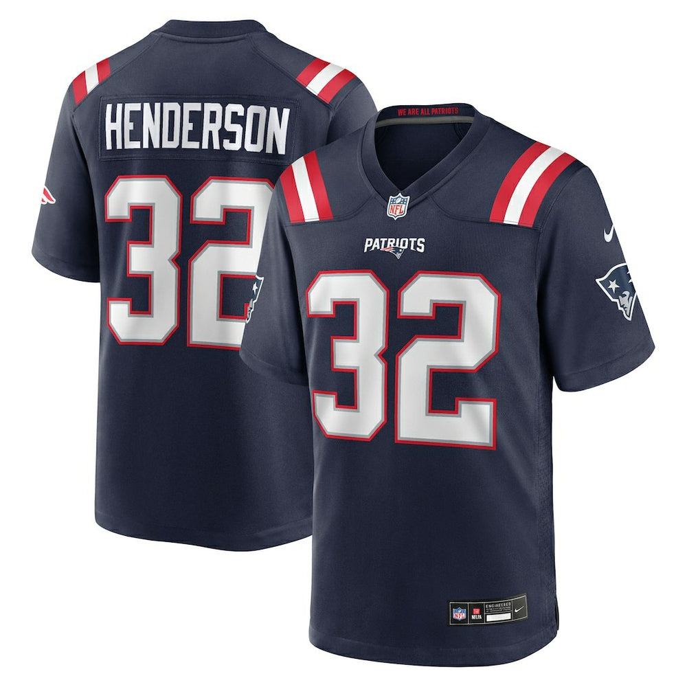 TreVeyon Henderson New England Patriots 2025 NFL Draft Game Jersey - Navy cheap