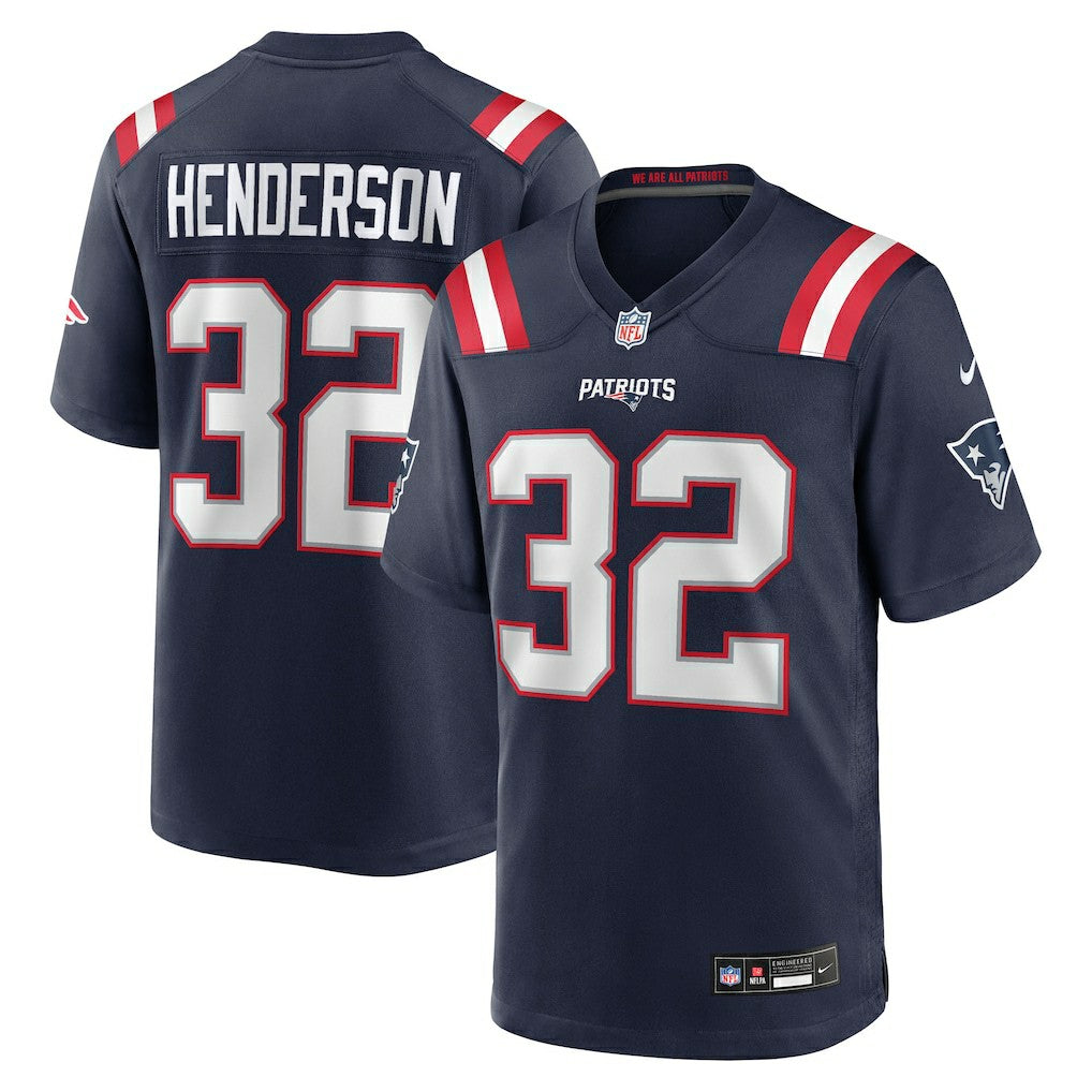 TreVeyon Henderson New England Patriots 2025 NFL Draft Game Jersey - Navy cheap