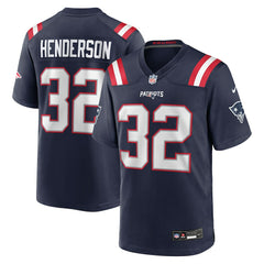 TreVeyon Henderson New England Patriots 2025 NFL Draft Game Jersey - Navy cheap