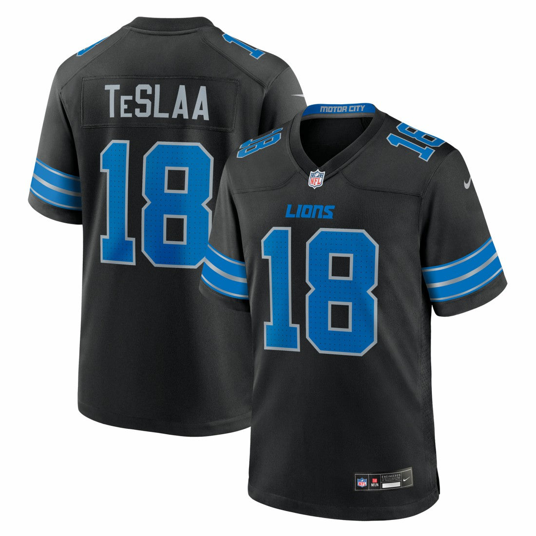 Isaac TeSlaa Detroit Lions Alternate Game Player Jersey - Black sale
