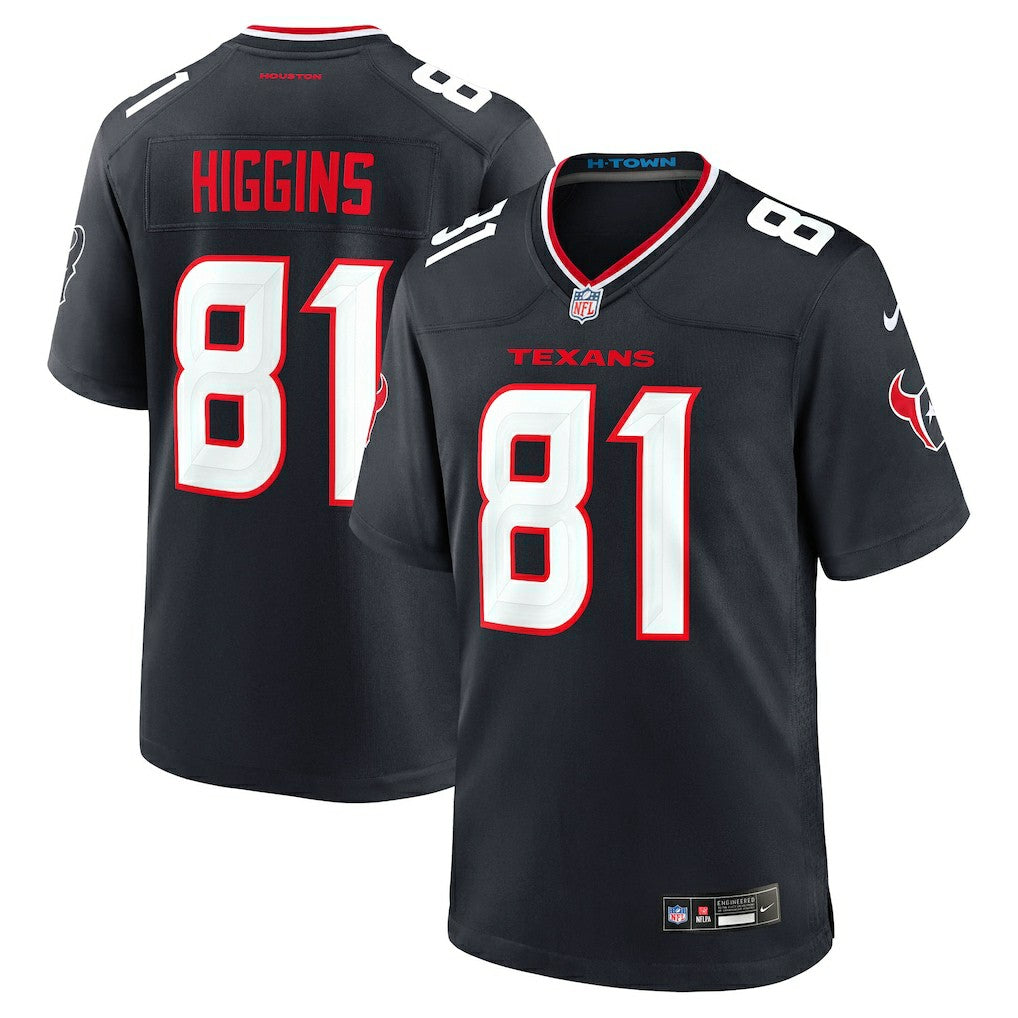 Jayden Higgins Houston Texans Game Jersey - Navy outlet