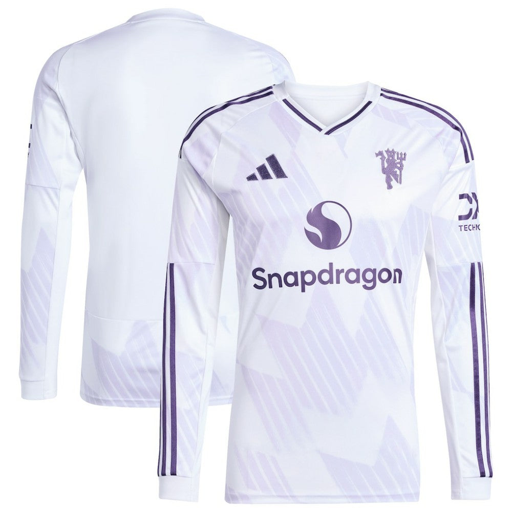 Manchester United 2025/26 Away Replica Long Sleeve Jersey - White for sale
