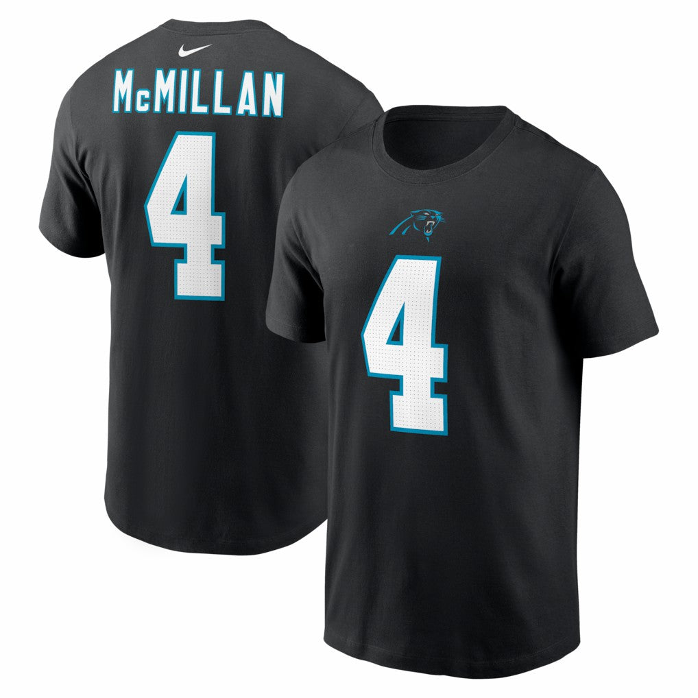 Tetairoa McMillan Carolina Panthers Name & Number T-Shirt - Black for sale