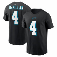 Tetairoa McMillan Carolina Panthers Name & Number T-Shirt - Black for sale