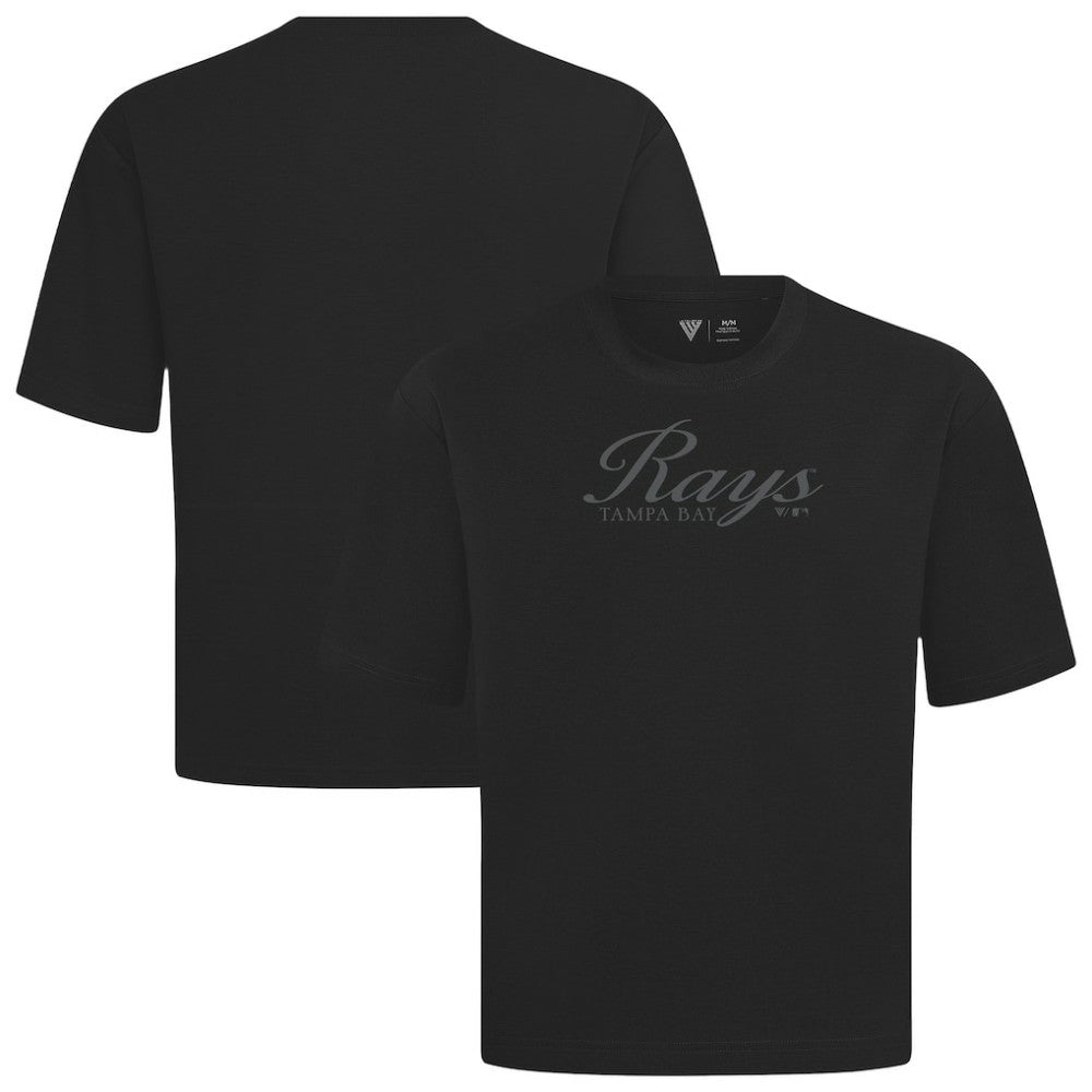 Tampa Bay Rays Levelwear Ethereal Oversized Luxe Signature Knit T-Shirt Black