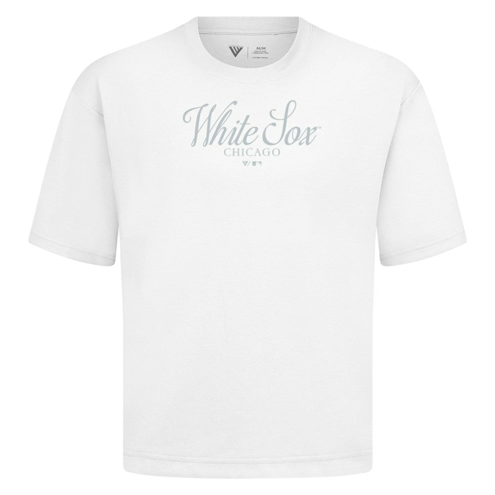 Chicago White Sox Levelwear Ethereal Oversized Luxe Signature Knit T-Shirt White