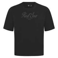 Boston Red Sox Levelwear Ethereal Oversized Luxe Signature Knit T-Shirt Black