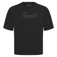 Kansas City Royals Levelwear Ethereal Oversized Luxe Signature Knit T-Shirt Black