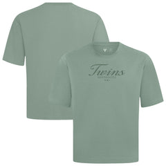 Minnesota Twins Levelwear Ethereal Oversized Luxe Signature Knit T-Shirt Green