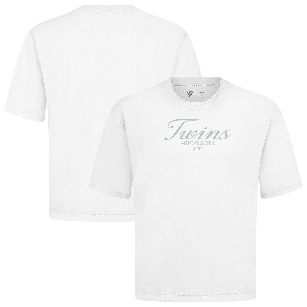 Minnesota Twins Levelwear Ethereal Oversized Luxe Signature Knit T-Shirt White
